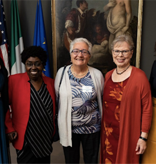 Jackie Aldrette (AVSI-USA), Joyce Malombe (Wellspring Fund), Lucia Castelli (AVSI), Beverly Nyberg (Former State Dept.), Thais Braga (AVSI Brazil), Photo credit: Jun Ma