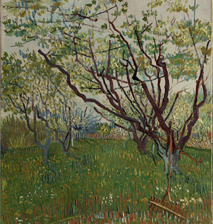“The Flowering Orchard” by Vincent van Gogh (detail)