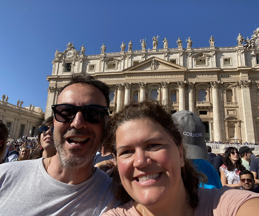 Nancy and Guido at the Papal Audience on October 15, 2022
