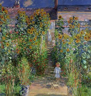“The Artist’s Garden at Vétheuil” by Claude Monet (detail)