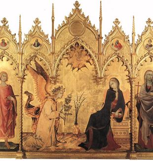 "Annunciation with St. Margaret and St. Ansanus" by Simone Martini and Lippo Memmi