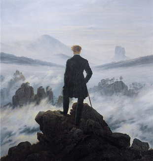 “Wanderer above the Sea of Fog” by Caspar David Friedrich