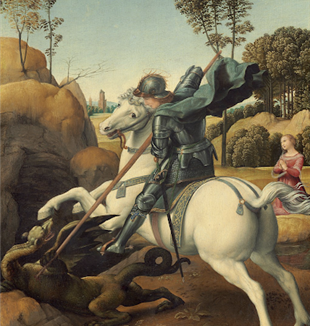 “St. George and the Dragon” by Raphael