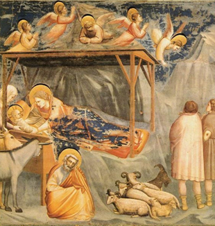 Nativity and Adoration of the Shepherds by Giotto 