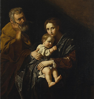 <em>The Holy Family</em> by Bartolomeo Cavarozzi