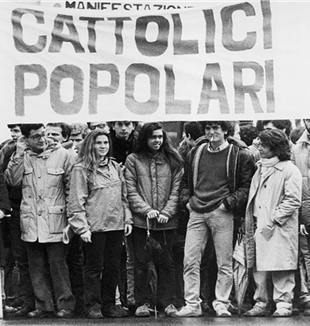 Members of CL at the Day of Solidarity for Educational Rights in Rome, 1982