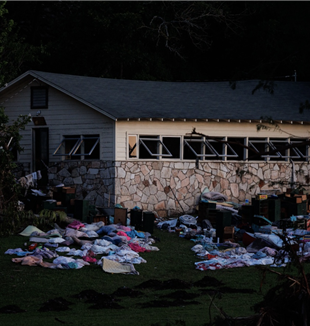 Camp Mystic at sunset. Hunt, Texas, Tuesday, July 8, 2025. (©Ansa/Sam Owens/San Antonio Express-News via ZUMA Press Wire)